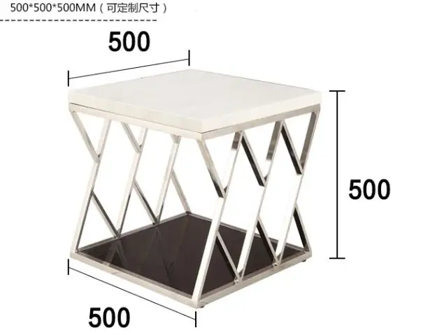 Луи Мода диван Столы из Нержавеющей Стали Мраморный Уголок несколько квадратных простой чай