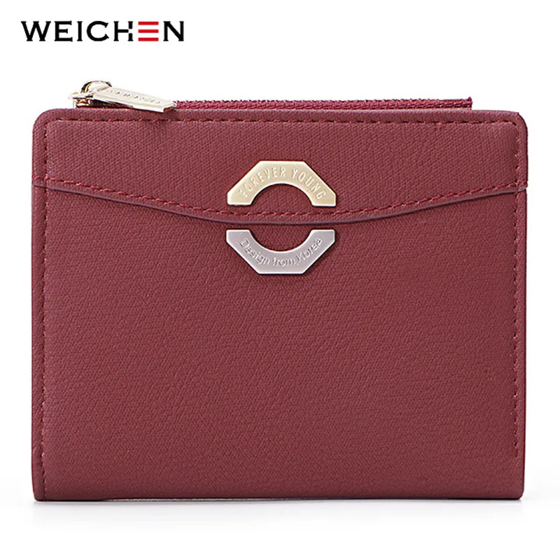 

WEICHEN Small Wallet Women with Card Holder Zipper Coin Purse Ladies Wallet Female Purses Girl Short Carteira NEW Design