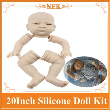 

DIY Good Quality Silicone Reborn Baby Doll Kits Including 1head , 2legs ,2hands 20''Soft Lifelike Vinyl Doll Accessory For Kids