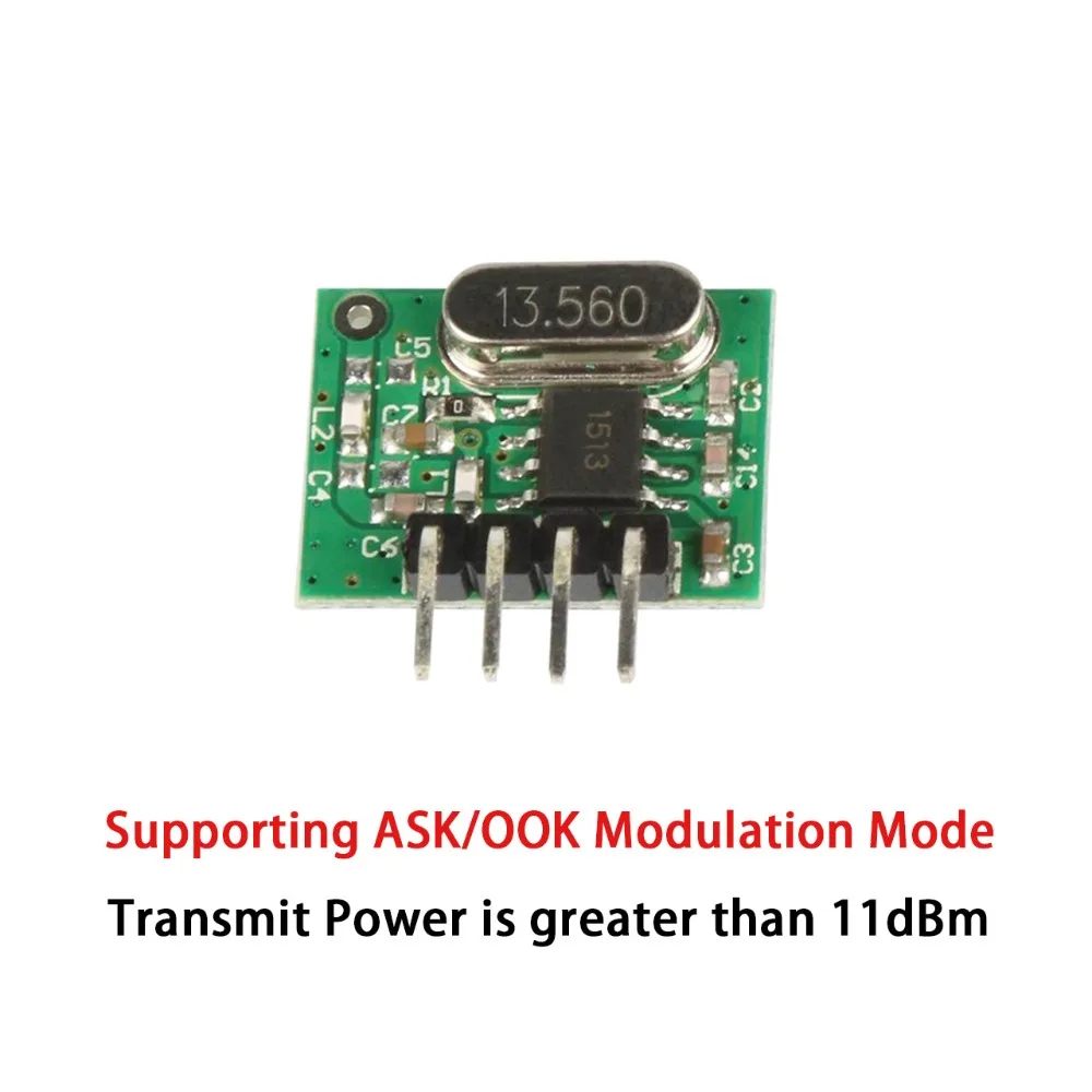 QIACHIP 433 МГц супергетеродина ASK RF передатчик Модуль DC 1CH DIY комплекты 433,92 МГц беспроводной пульт дистанционного управления для MCU Arduino Uno