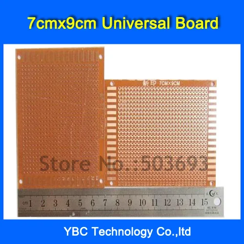 

Free Shipping 100pcs/Lot 7x9 cm PROTOTYPE PCB Bakelite Plate One Layer 7cmx9cm Panel Universal Board for DIY