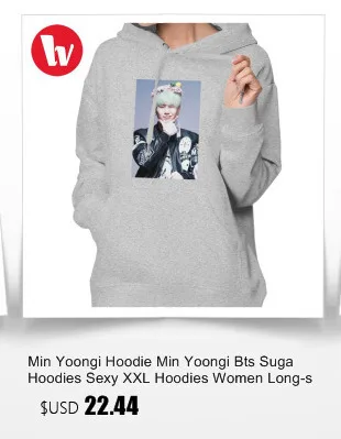 Мин Yoongi Толстовка мин Yoongi толстовки с длинным рукавом графические толстовки женские трендовые хлопковые Темно-Синие Большие размеры пуловер Толстовка