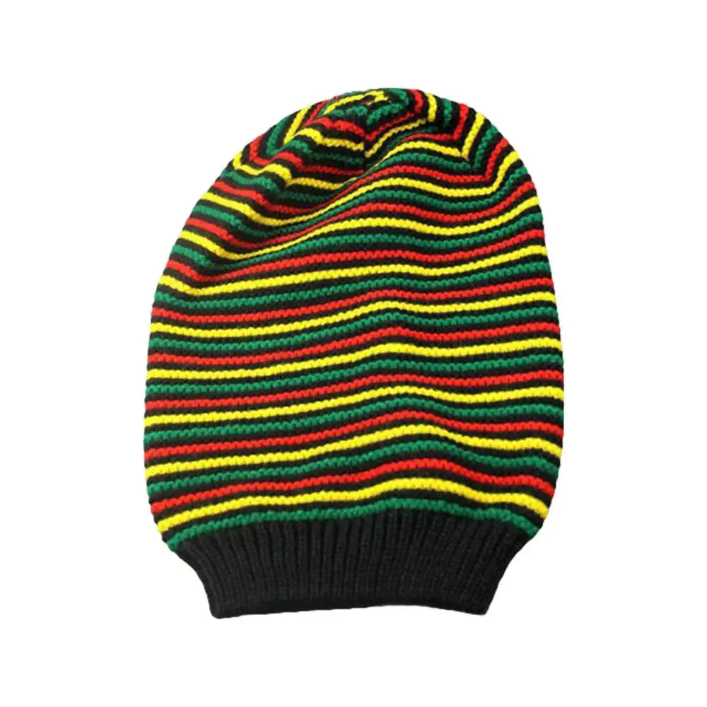 Зимняя хип-хоп Боба Кепка в ямайском стиле раста шапка регги многоцветная полосатая шапка головные уборы для мужчин и женщин стиль Мужская шапочка s Gorro - Цвет: color  2
