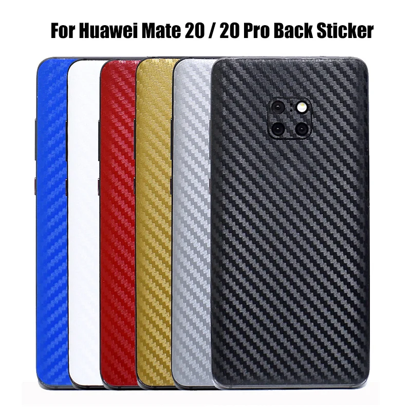 3D Carbon Fiber Film For Huawei Mate 20 Pro Leather Wooden Skin Back Stickers For Huawei Mate 20 Pro Protective Film Mate 20 Pro 1
