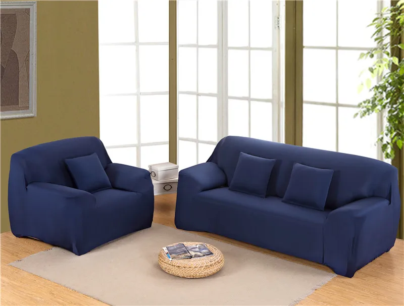 Solid Color Elastic Sofa Slipcovers Stretch Sofa Covers For Living Room Furniture Protector Armchair Couch Cover 1/2/3/4 Seater