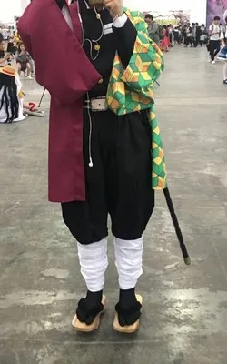 Аниме Demon Slayer Kimetsu no Yaiba Giyuu Tomioka костюм кимоно для косплея Униформа костюмы для Хэллоуина для мужчин