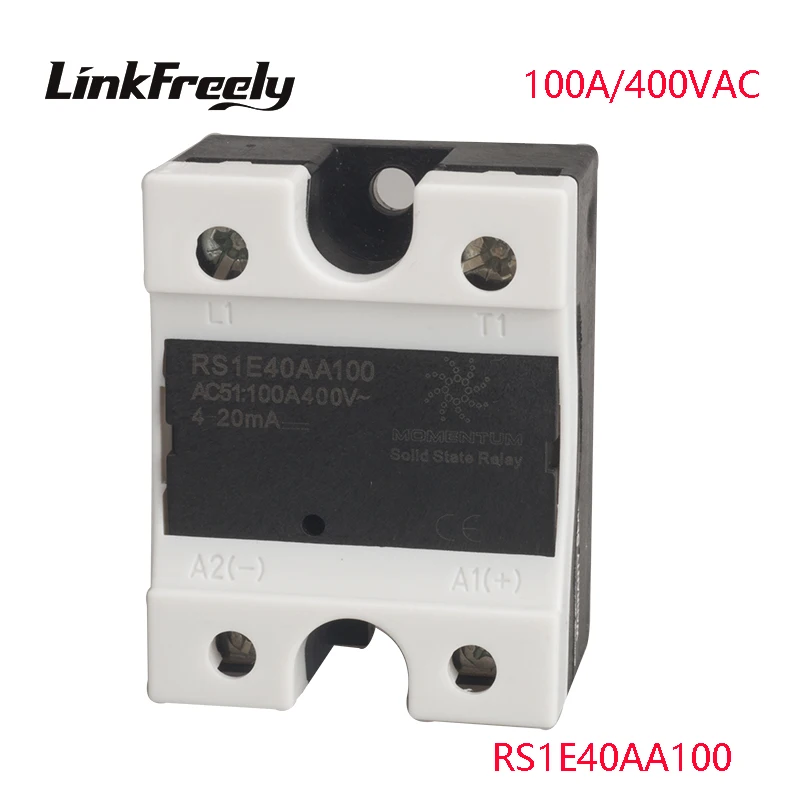

RS1E40AA100 5pcs Solid State Relay,100A 42-440VAC Output Input:4-20mA,Voltage Adjustment Soft Starting SSR Relay Switch Board