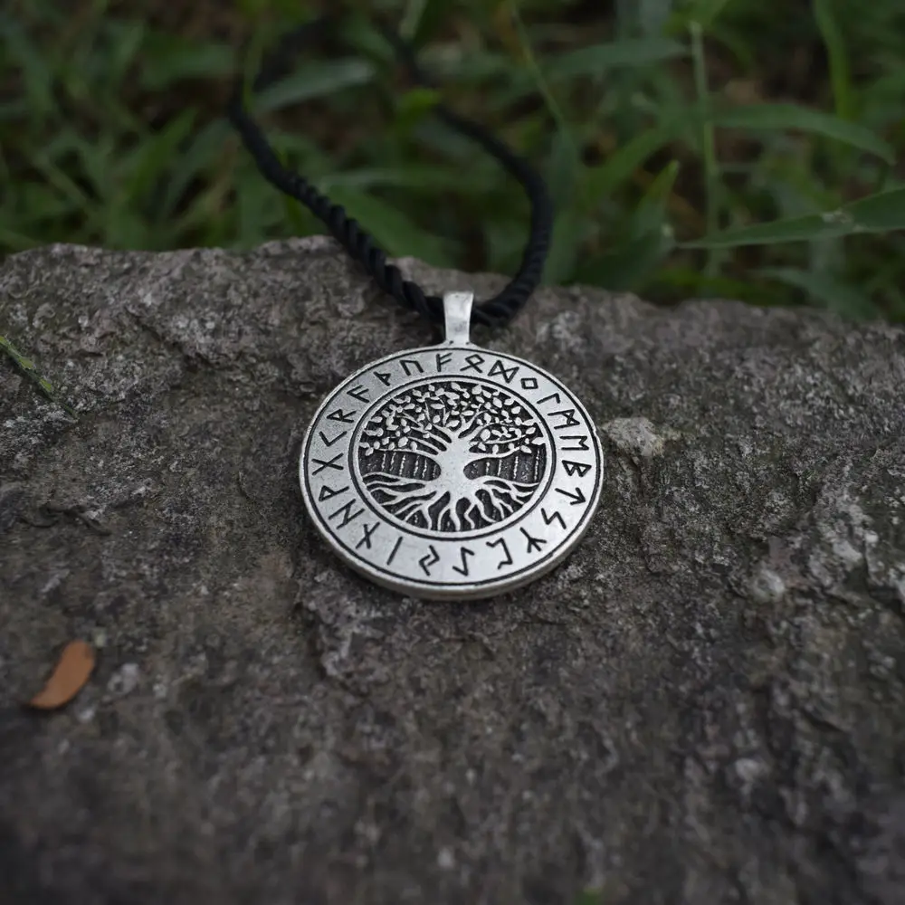 Yggdrasil Rune ожерелье с подвеской древо жизни викинга нордические ожерелья шарм