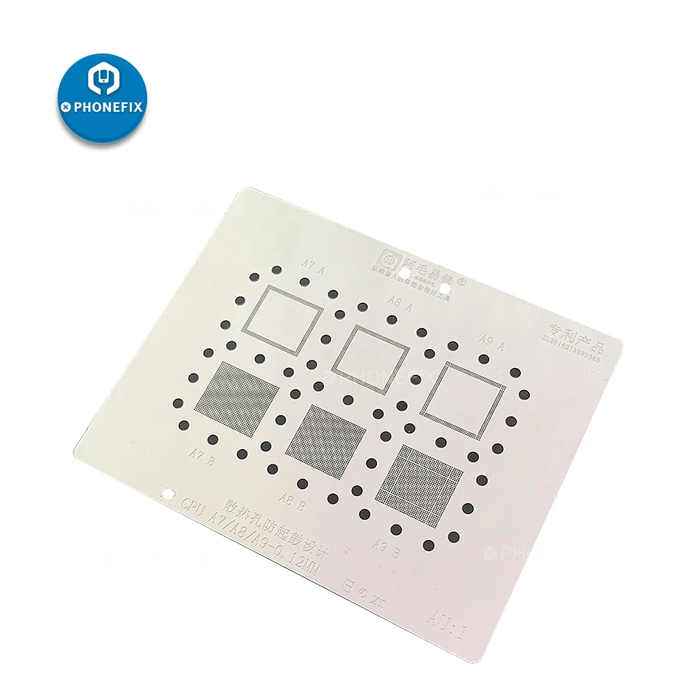 PHONEFIX Универсальный трафарет AMAO A7 A8 A9 A10 A11 A12 CPU BGA шаблон трафарета для iPhone Верхняя