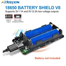 Two 18650 Lithium Battery Shield V8 5V/3A 3V/1A Micro USB Power Bank Battery Charging Module For Raspberry Pi Wifi ESP8266 ESP32