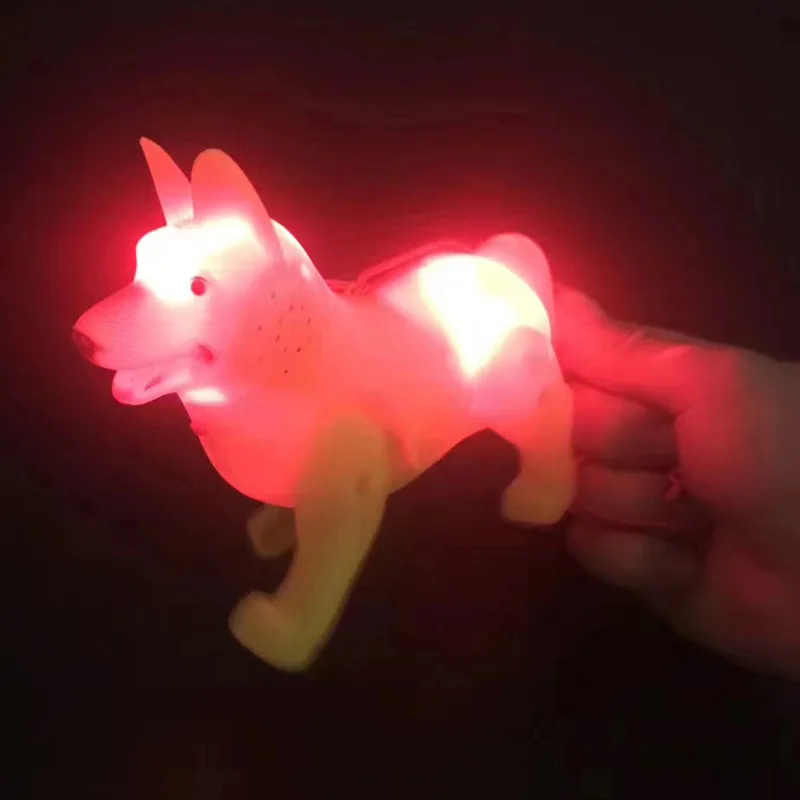 Leashing Wolf Dog светящаяся музыка электрическая собака ползает животное