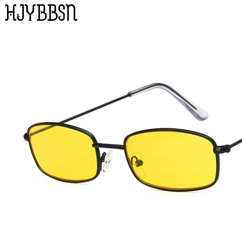 HJYBBSN 2019 модные маленькие прямоугольные солнцезащитные очки для мужчин и женщин