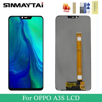 

lcd For Oppo A3s Full LCD DIsplay 100% Tested Black 6.2 inch Touch Screen Digitizer Assembly Replacement parts For Oppo aA3S