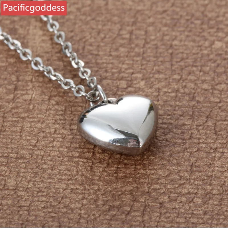 

stainless steel heart pendant cute Necklace For girl