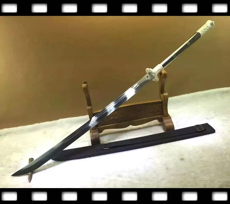 Китайская династия Хань высокого качества Tang Kungfu BroadSword DaDao острый клинок из марганцевой стали режет бамбуковую трость/сильная стальная ручка