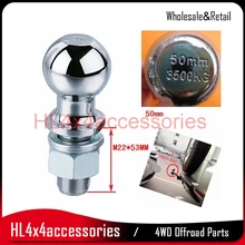 Ремонтные комплекты шар фаркопа трейлер 50 мм 3500LBS сверхмощный трейлер сцепка Шаровая Опора буксирного устройства хром 4WD буксировочные части внедорожные аксессуары