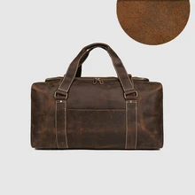 CARANFIER мужские дорожные сумки Crazy Horse из натуральной яловой кожи, многофункциональная Вместительная деловая сумка для багажа