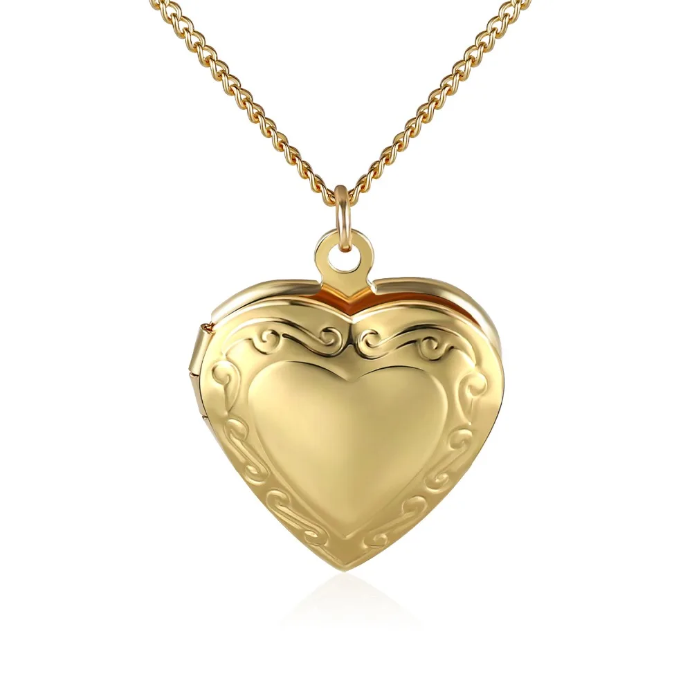 

DUOYING Heart Pattern Locket Necklace Romantic Keepsake Engraved Name Personalized Unique Necklaces Love Jewelry Gifts for Her