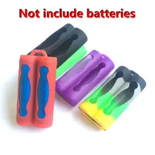 Два крышки батареи Защитный чехол Красочный силикон для 18650 батареи