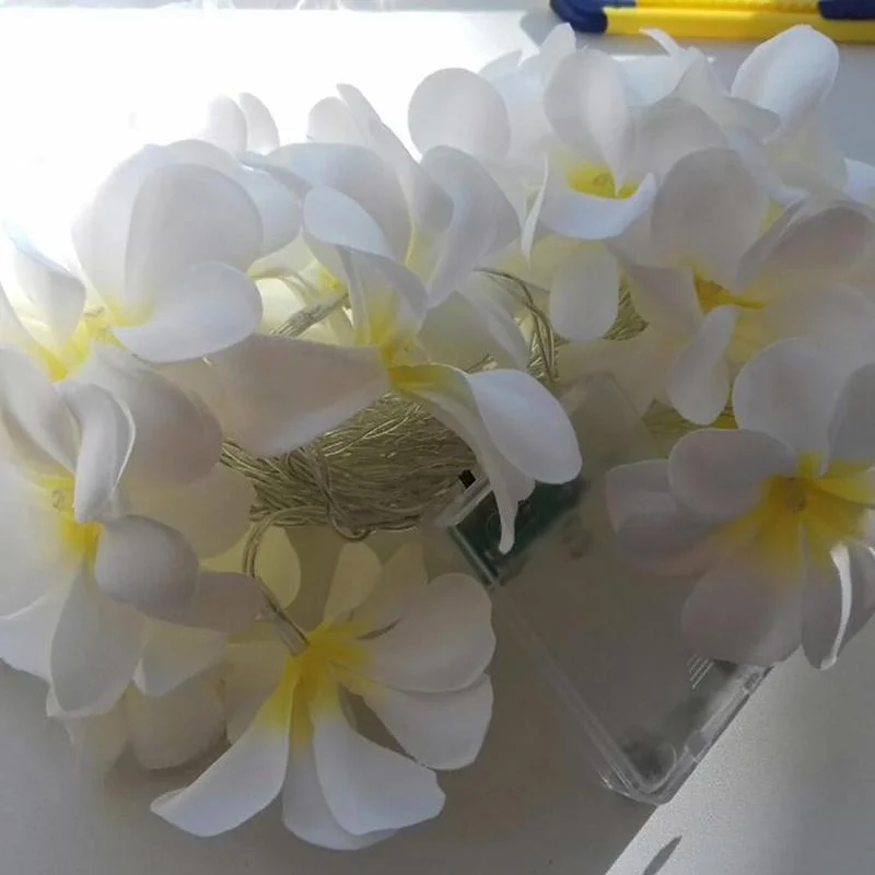 Креативные Diy Франгипани светодиодные гирлянды Aa батарея цветочное праздничное освещение вечерние гирлянды украшения для спальни
