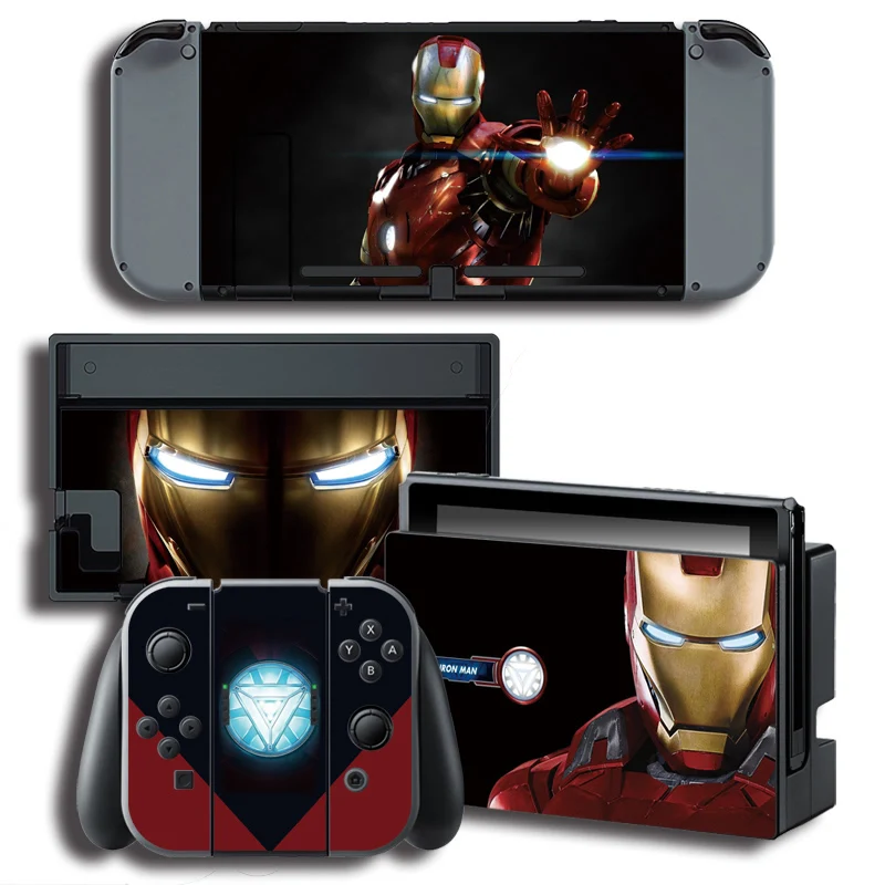 

The Legend of Iron Man Sign Vinyl Skin Sticker for Nintend Switch NS Console Controller Protective For Metal Gear Skin Sticker