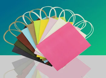 

10pcs Solid Kraft Paper Gift Bags 27x21x11cm 10 4/3 inches Gift Cloth Holder Customize Bag Christmas Gift Stuff Cloth Pounchs