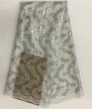 

New Sequin lace fabric African French net lace fabric Sequins fabric african french lace fabric high quality 16sdf2s35