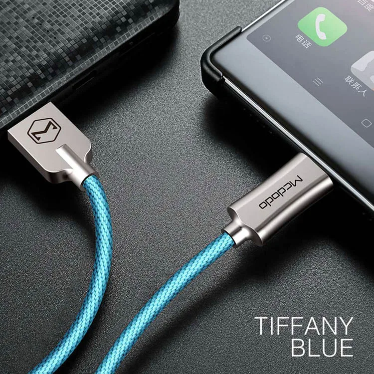 Blue Mcdodo usb type-C кабель 2A для Oneplus huawei mate 20 Pro USB кабель QC 3,0 Быстрая зарядка USB-C кабель для передачи данных для samsung S9 S8 Plus - Цвет: Blue