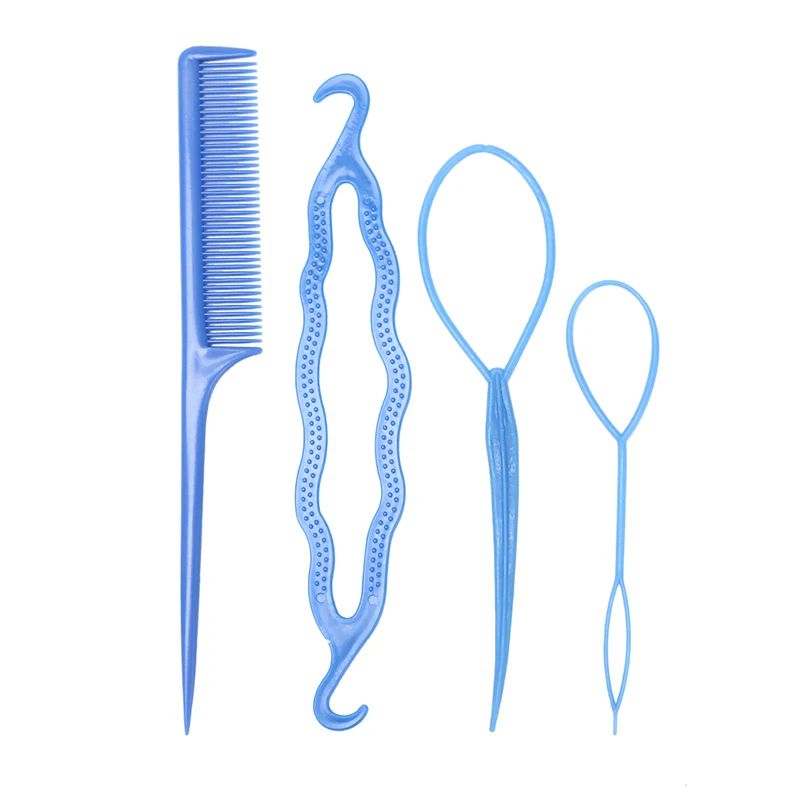 4Pcs/Set Hair Pin Bun Roller Magic Hair Styling Accessories Set Braiders Maker Hair Braiding Twist Curler Styling Tool 6 Colors