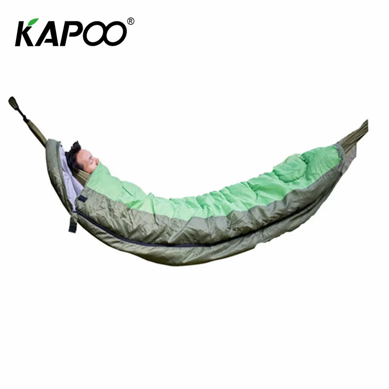 

2018 Newest Winter Thickened Hammock Multi-function Can Separate Sleeping Bag Hammock Camping Warm Waterproof Hooded Air Hammock