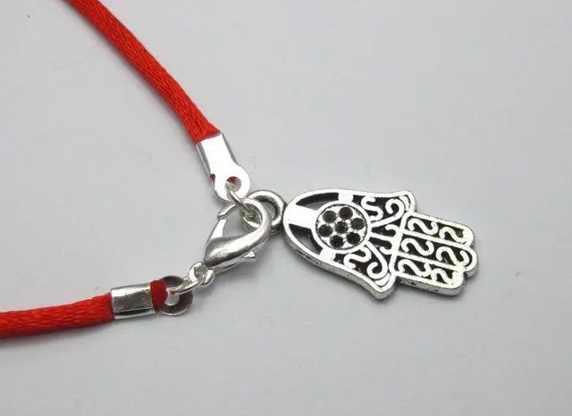 

10 Red String Kabbalah Hamsa Hand Charms Good Luck Bracelets