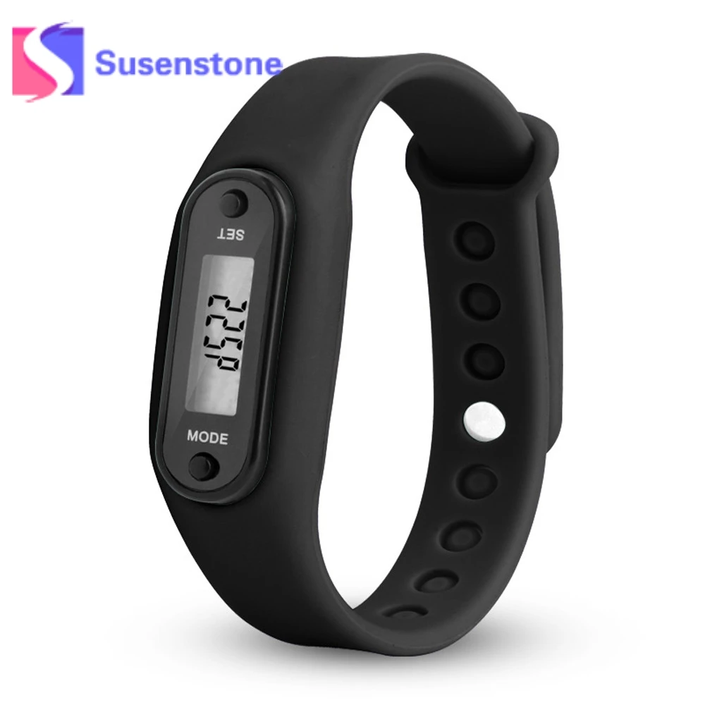 

Hot Silica gel Bracelets Run Step Watch Bracelets Pedometer Calorie Counter Digital LCD Walking Distance Wrap Cuff Drop Shipping