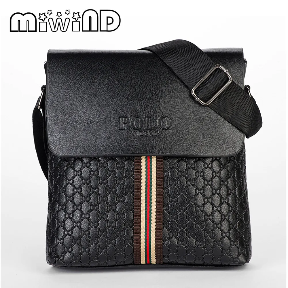 MIWIND Business Man's Small Messenger Bags Polo Men's Crossbody Bags