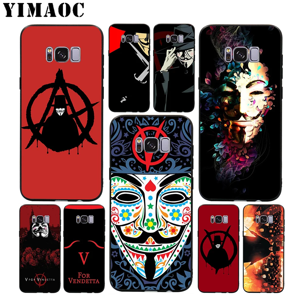 YIMAOC V для Vendetta мягкий чехол Samsung Galaxy S10 S10e S9 S8 A6 Plus S7 S6 Edge A7 A5 A3 J6 Note 9 8 |