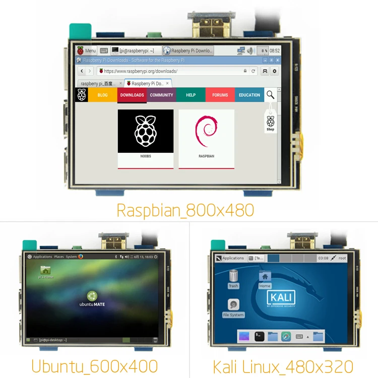 

3.5 inch LCD HDMI USB Touch Screen Real HD 480x320 Pi1 B Zero TFT Display for Raspberri 3 Model B / Orange Pi (Play Game Video)