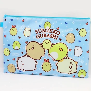 

1 Pcs Cartoon A4 Sumikko Gurashi Twin Stars Cinnamoroll Dog Document Bag File Folder Document Filing Bag Stationery Zipper Bag