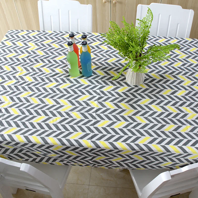 Cartoon Cats Tablecloth Cotton Linen Dinner Table Cloth Cute Thicken Dust-proof Table Cover for Home Decoration