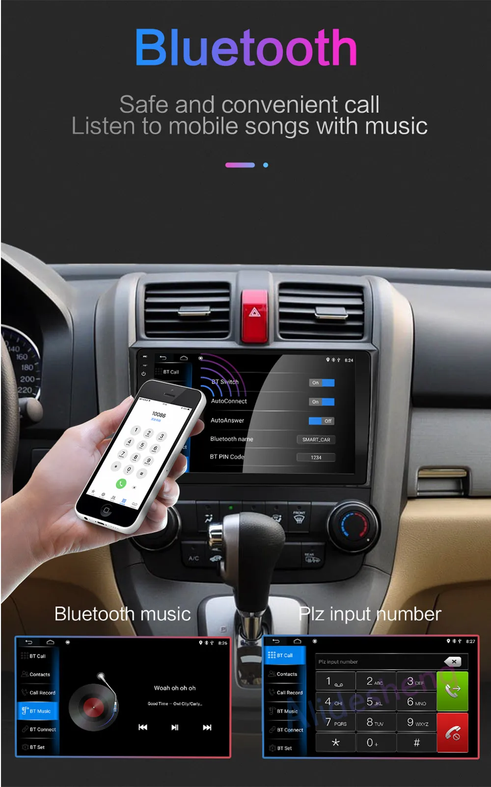 4G Android 8,1 Автомобильный мультимедийный плеер для Honda CR-V CRV 2006 2007 2008 2009 2010 2011 для стерео-Радио автомобильной BT GPS навигация 2 din