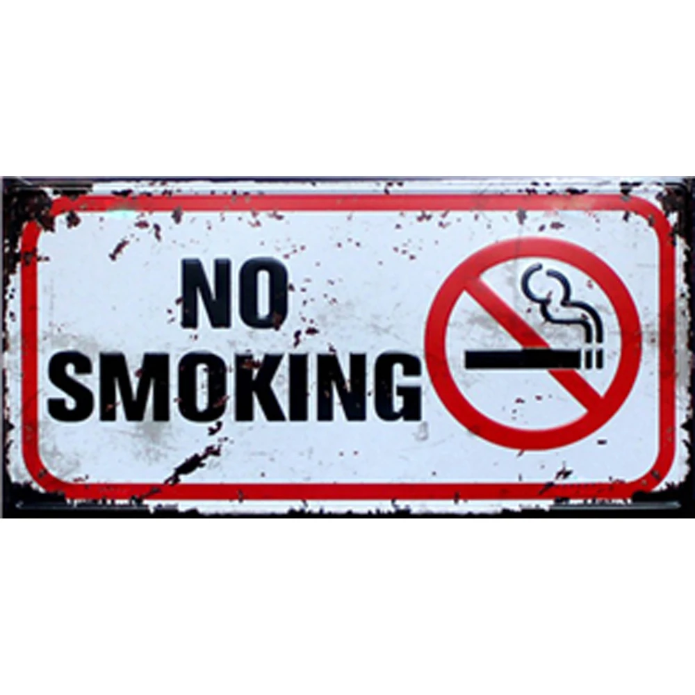 

No Smoking Chic Home Bar Cafe Vintage Wall Decor Art Metal Tin Signs Pub Tavern Retro Decorative Plates Metal Poster 3015001