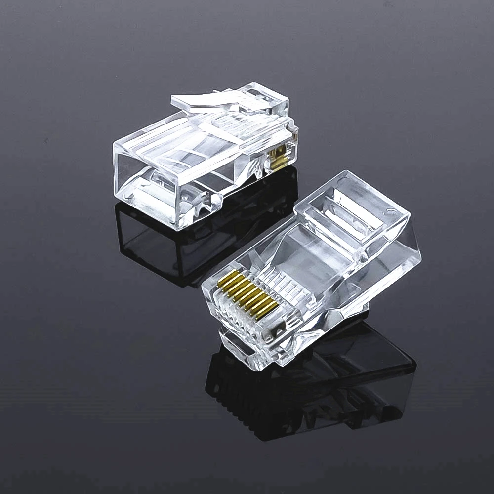 Купить 50 шт. 8-контактный разъем RJ45 разъем CAT5 категории 5E Cat6 ...