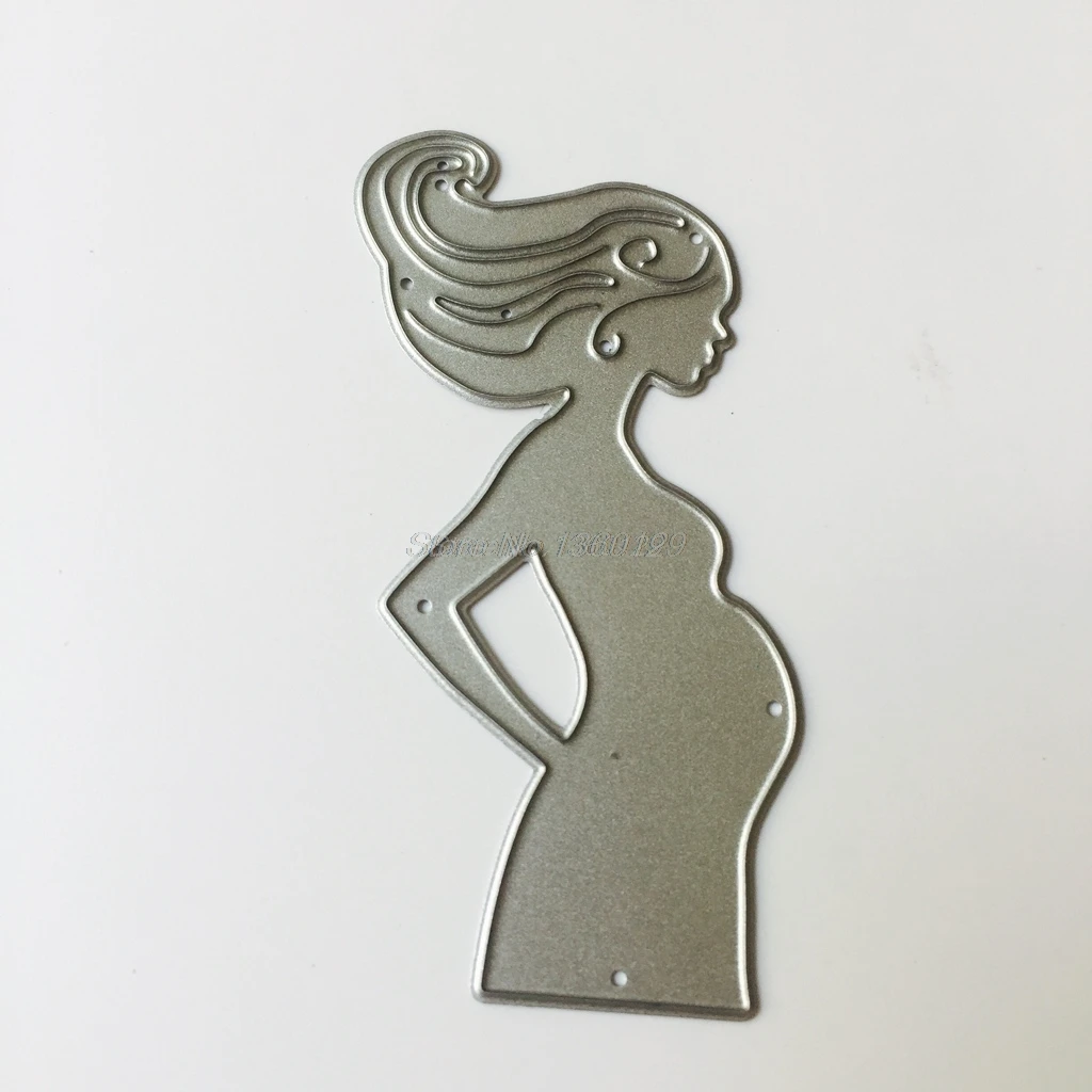 

Pregnant Lady Metal Cutting Dies Stencil Photo Album Decor Mother's Day Gift Oct15 Wholesale&DropShip