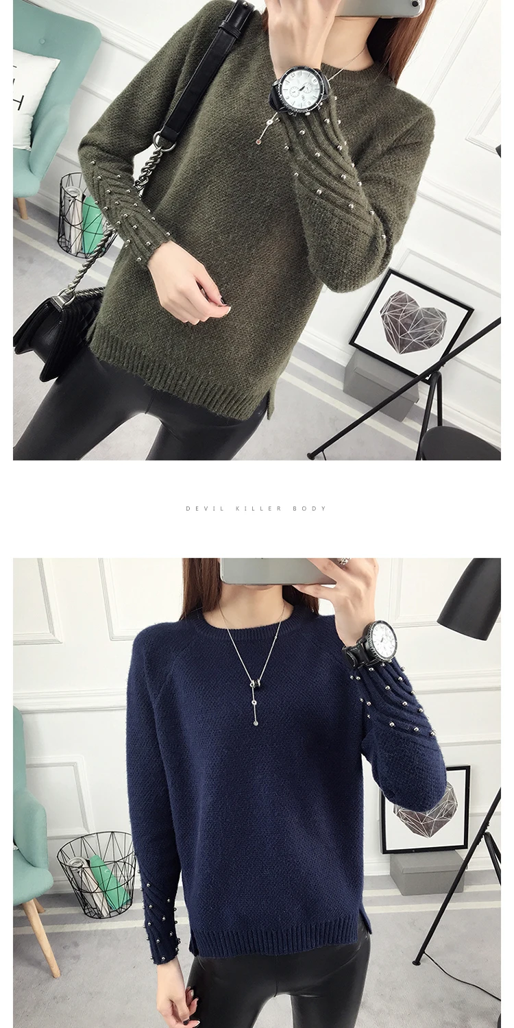 Winter 2021 Korean version of the new short all match sweater coat loose knit shirt