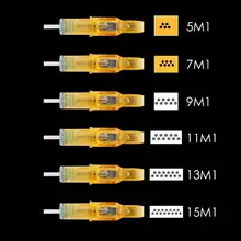 Новые 10 шт одноразовые полуперманентный макияж татуировки картридж иглы татуировки Поставки 5 m/7 m/9 m/11 m/13 m/15 m