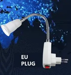 EU plug 3 года гарантии E27 светильник держатель удлинительная трубка адаптер розетка 100 V-220 V 6A светодиодный ламповый преобразователь с переключателем вилка стандарта Великобритании/ЕС - Цвет: EU plug