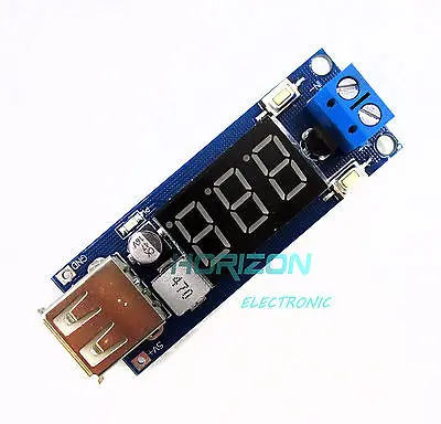 

10pcs 2in1 4.5-40V DC To 5V 2A USB Charger DC-DC Step-Down Converter Voltmeter