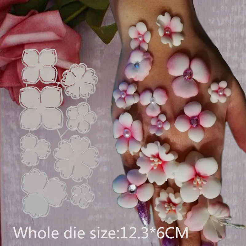 

12.3*6cm Flower Metal Steel Cutting Dies for DIY Embossing Scrapbook Paper Craft Creative Cards stencil Stamps Dies New