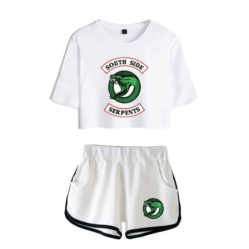 Southside Костюмы комплект одежды спортивный костюм для мальчика футболка для мальчика топ продаж ривердейл шорты спортивная одежда "South Side serpents" Ханука Подарки