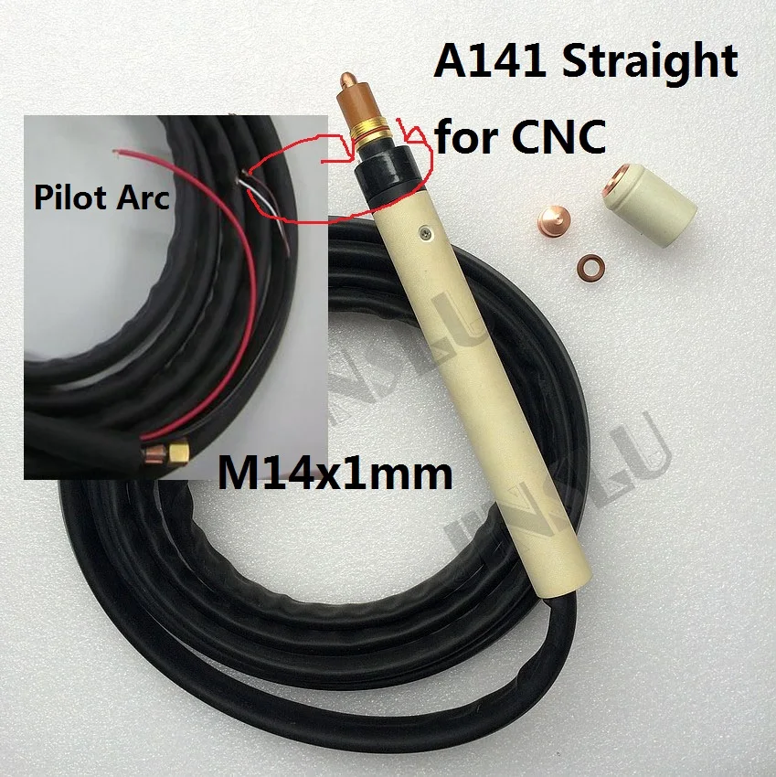 

OEM Trafimet Style Plasma Torch Straight A141 4M Air-cooled for CNC Plasma Cutting Machine M14x1mm welding machine parts