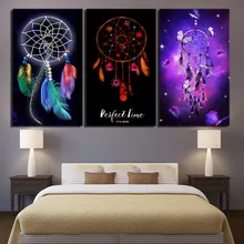 

Wall Art HD Printed Modern Painting 3 Panel Dreamcatcher Canvas Living Room Pictures Home Decoration Modular Poster Frame