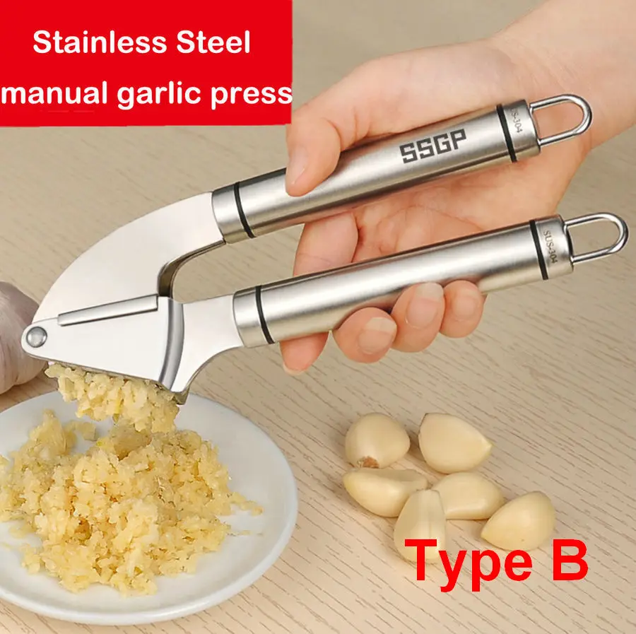 

Kitchen tools manual garlic press mashed hand garlic masher nut cracker minced garlic mill chopped Allium sativum tools